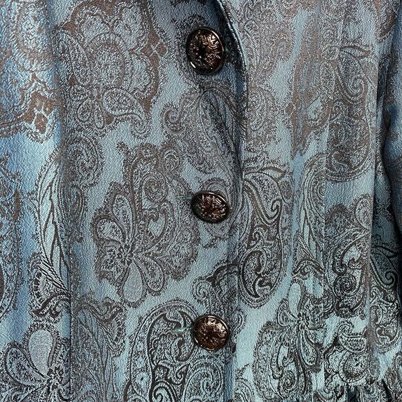 Anthropologie Piko 1988 Retro Tapestry Coat Regencycore Victorian Preppy Medium - Picture 3 of 10